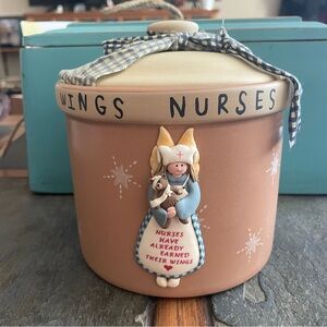 Nurses Have Already Earned Their Wings Crock Canister With Lid